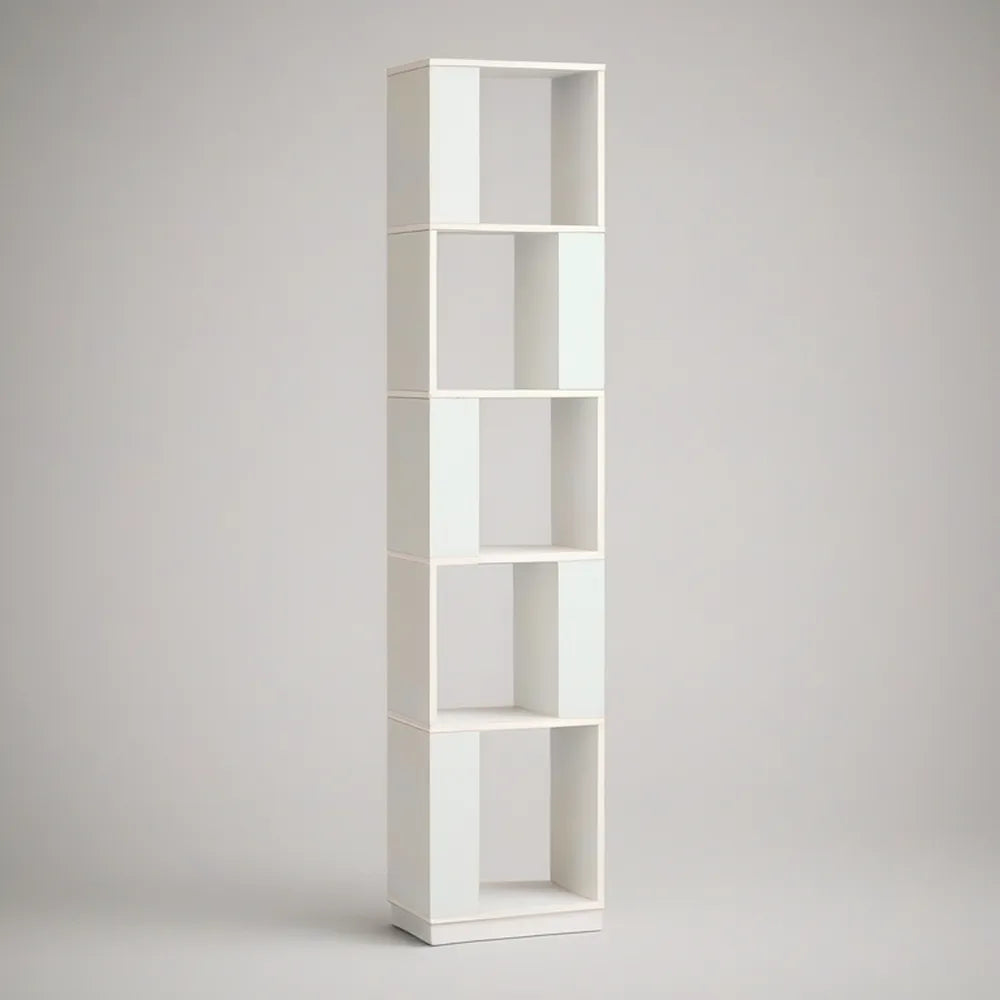 Estante Vertical Branca 30 x 30 x 180 cm com 5 Compartimentos Abertos