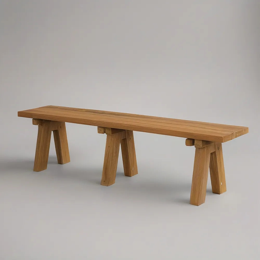 Banco de Jardim em Madeira Maciça de Acácia Castanho Natural 180 x 35 x 45 cm